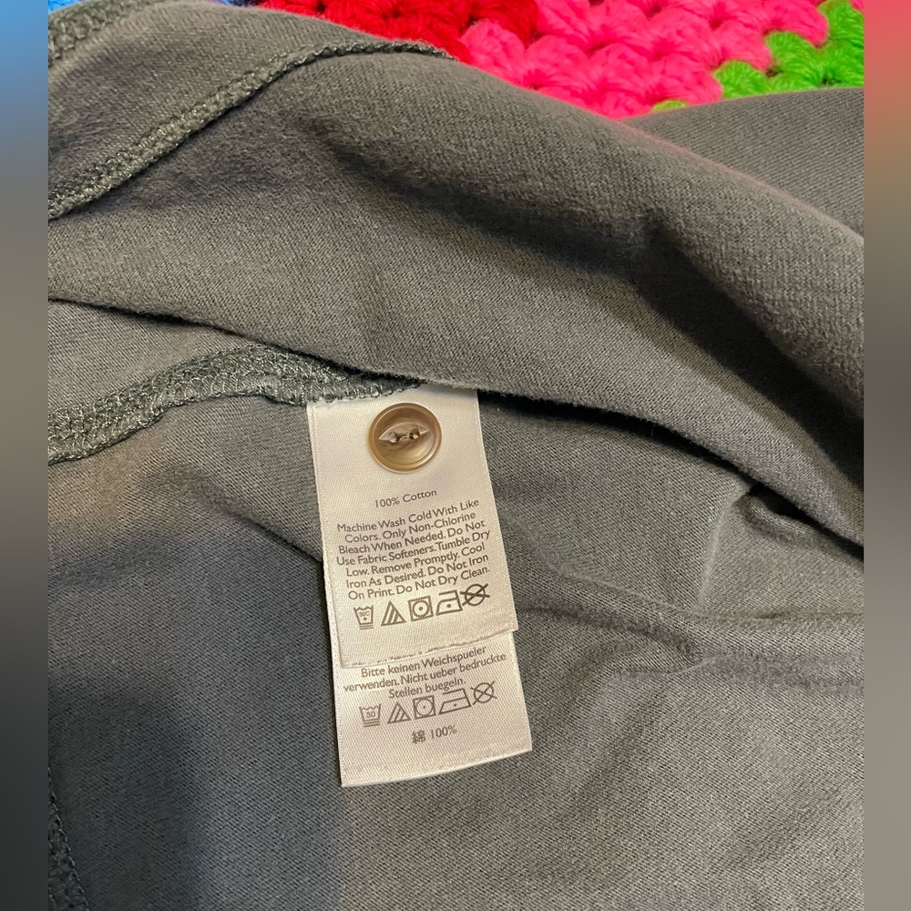 Eddie Bauer Long Sleeve Charcoal Gray Henley Shirt - Picture 8 of 8